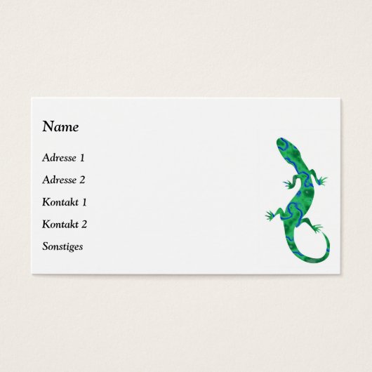 Green Gecko名刺 (正面)