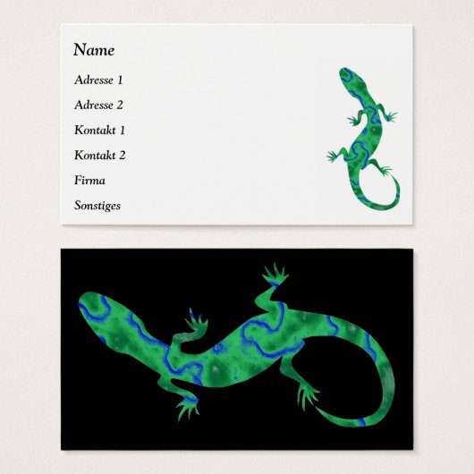 Green Gecko名刺 (正面&裏面)