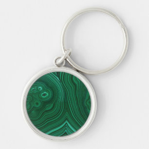 Green gemstone malachite natural stone design キーホルダー