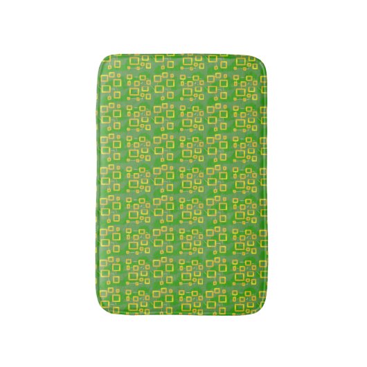 Green Geometric Bath Mat バスマット (正面縦)