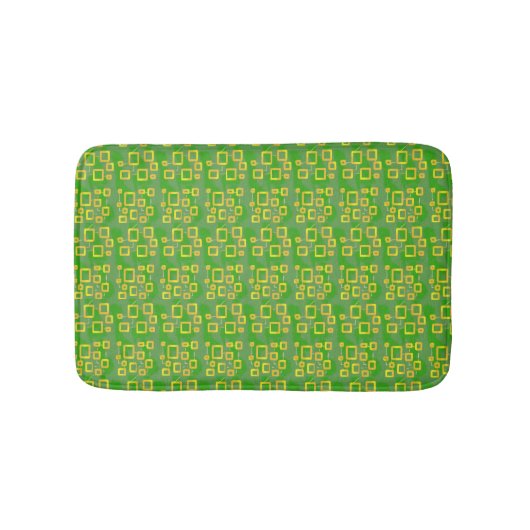 Green Geometric Bath Mat バスマット (正面)