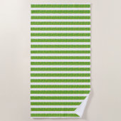 Green Geometric Beach Towel ビーチタオル (正面)