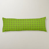 Green Geometric Floral Pattern Body Pillow ボディピロー (裏面)