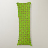 Green Geometric Floral Pattern Body Pillow ボディピロー (正面縦)