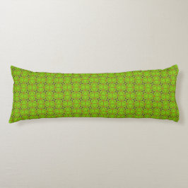 Green Geometric Floral Pattern Body Pillow ボディピロー