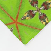 Green Geometric Pattern Fleece Blanket フリースブランケット (角)