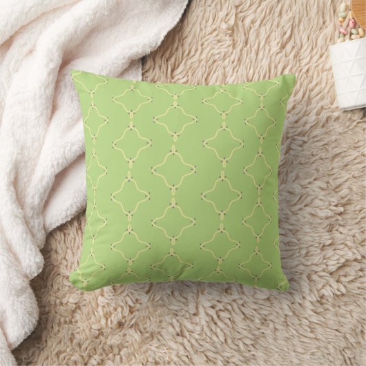 Green Geometric Pillow クッション (ブランケット)