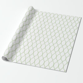 Green Geometric Wrapping Paper, Christmas Giftwrap ラッピングペーパー