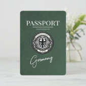 Green Germany Passport日付の保存 セーブザデート (スタンド正面)