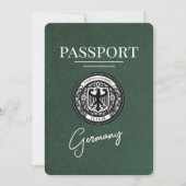 Green Germany Passport日付の保存 セーブザデート (正面)