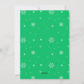 Green Gift Wrapped Family Photo collage Christmas シーズンカード (裏面)