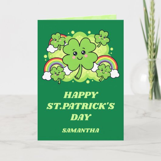 Green Giggles St. Patrick’s Day Card カード (正面)