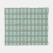 Green Gingham フリースブランケット (正面(横))