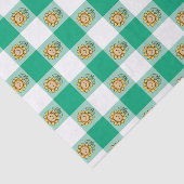 Green Gingham and Yellow Sunflowers 薄葉紙 (詳細)