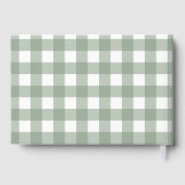 Green Gingham Baby Shower Guest Book ゲストブック (裏面)
