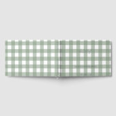 Green Gingham Baby Shower Guest Book ゲストブック (全面)