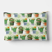 Green Gingham Cactus Pattern アクセサリーポーチ (裏面)