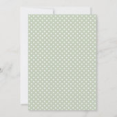 Green Gingham Coquette Bow Advice for Baby Card 招待状 (裏面)