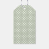 Green Gingham Coquette Bow Bridal Shower Favors ギフトタグ (裏面)