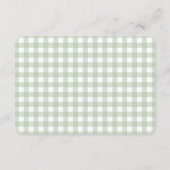 Green Gingham Coquette Bow Share a Recipe エンクロージャーカード (裏面)