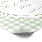 Green Gingham Coquette Bow Share a Recipe ポスター (角)