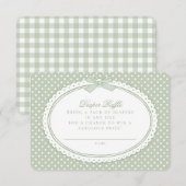 Green Gingham Coquette  Diaper Raffle エンクロージャーカード (正面/裏面)