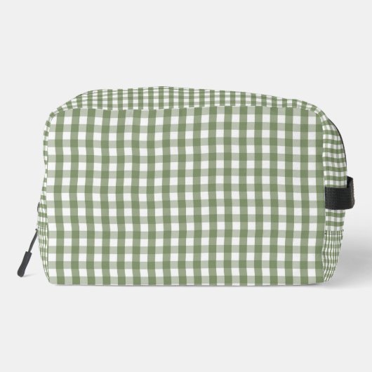 Green Gingham Cute Plaid Cosmetic Pretty ドップキット (裏面)