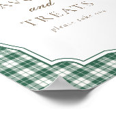 Green Gingham Duck Gender Neutral Favors & Treats ポスター (角)