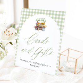 Green Gingham Fresh Off The Market Cards and Gifts 台座サイン