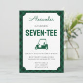 Green Gingham Golf 70th Birthday Party 招待状 (スタンド正面)