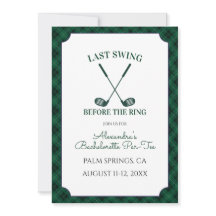 Green Gingham Golf Bachelorette Party