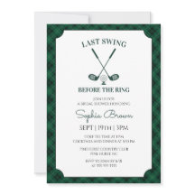 Green Gingham Golf Bridal Shower