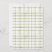 Green Gingham Hole in One Golf Birthday Invitation 招待状 (裏面)