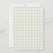 Green Gingham Hole in One Golf First Birthday 招待状 (裏面)
