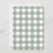 Green Gingham Holiday Family Photo Card シーズンカード (裏面)