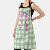 Green Gingham Kitchen Apron Design エプロン (インサイチュ)