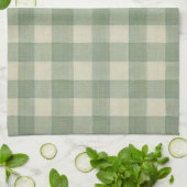 Green Gingham kitchen towel キッチンタオル (折り畳み)