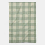 Green Gingham kitchen towel キッチンタオル (縦)
