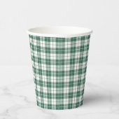Green Gingham Plaid Gender Neutral 紙コップ (右)