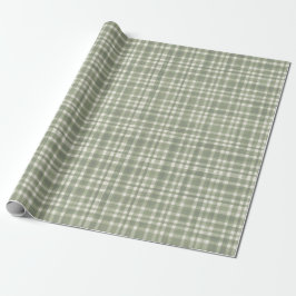 Green Gingham Plaid Wrapping Paper ラッピングペーパー