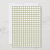 Green Gingham Silly Goose Birthday Thank You Card サンキューカード (裏面)
