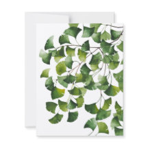 Green Ginkgo Biloba - Blank Card V1