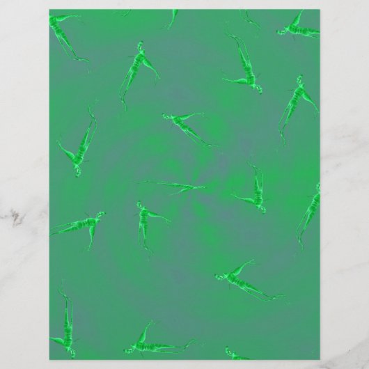 Green Ginseng Man Scrapbook Paper 2-Sided Page (正面)