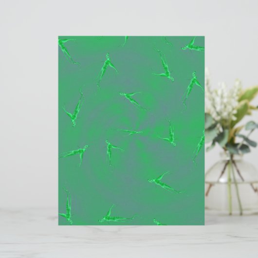 Green Ginseng Man Scrapbook Paper 2-Sided Page (スタンド正面)
