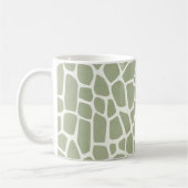 Green Giraffe Print コーヒーマグカップ (左)