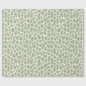 Green Giraffe Print Birthday ラッピングペーパー (フラット)