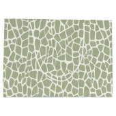 Green Giraffe Print Birthday ラージペーパーバッグ (裏面)