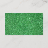 Green Glitter Cartoon Maid House Cleaning Service  名刺 (裏面)