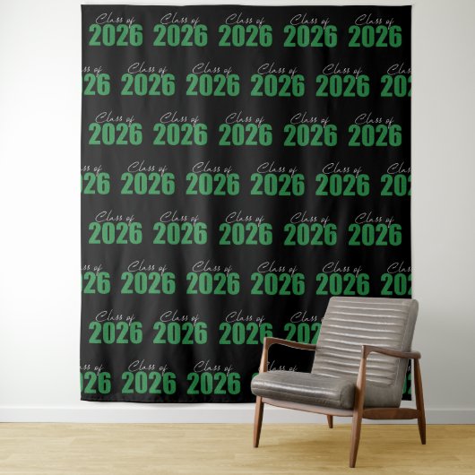 Green Glitter Class of 2026 Photo Backdrop タペストリー (インサイチュ)
