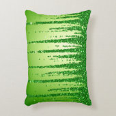 Green Glitter Drip Background With Sparkling アクセントクッション (正面(垂直))